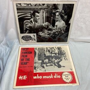 Cast a Dark Shadow (1957) and He Who Must Die (1957) Movie Posters